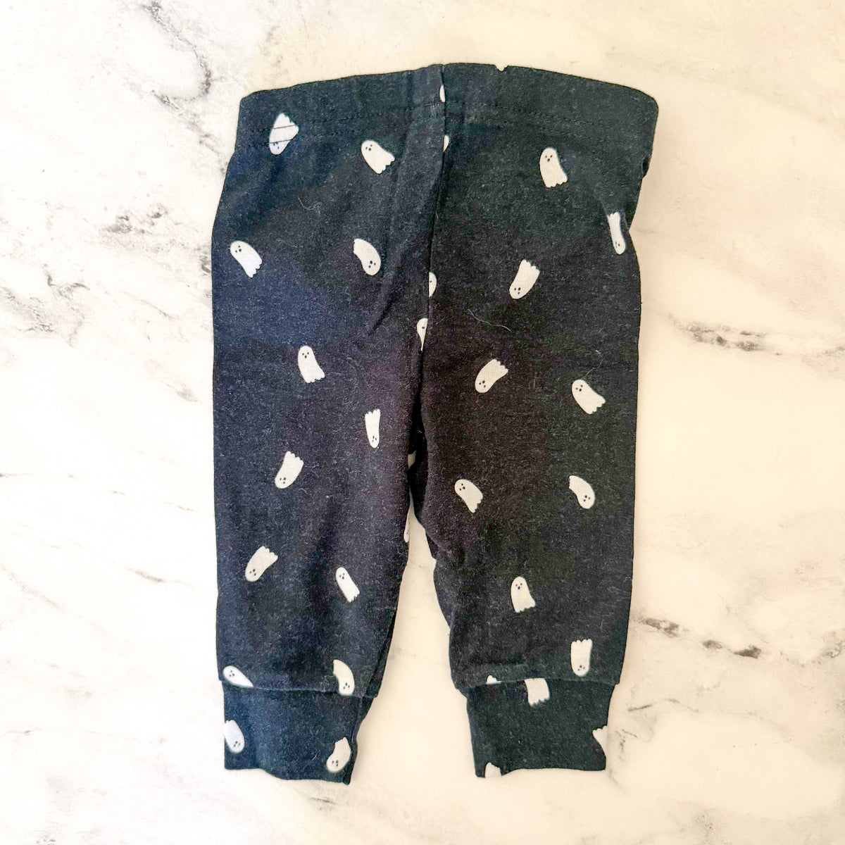 Carter's Grey Halloween Ghosts Long Sleeve Tee Black Ghost Legging Set | 3-6m