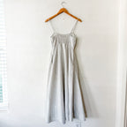Madewell Striped Linen Empire-Waist Midi Dress in Lighthouse | XS
