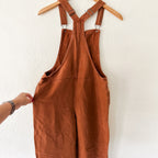 Aerie Linen Blend Rust Brown Overalls | XS