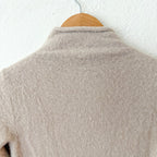 Anthropologie The Thea Twofer Eyelash Mockneck Sweater Dress Neutral Beige | XXS