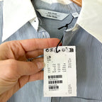 & Other Stories Paris Atelier Button Up Long Sleeve Shirt in Blue Pinstripe | 0