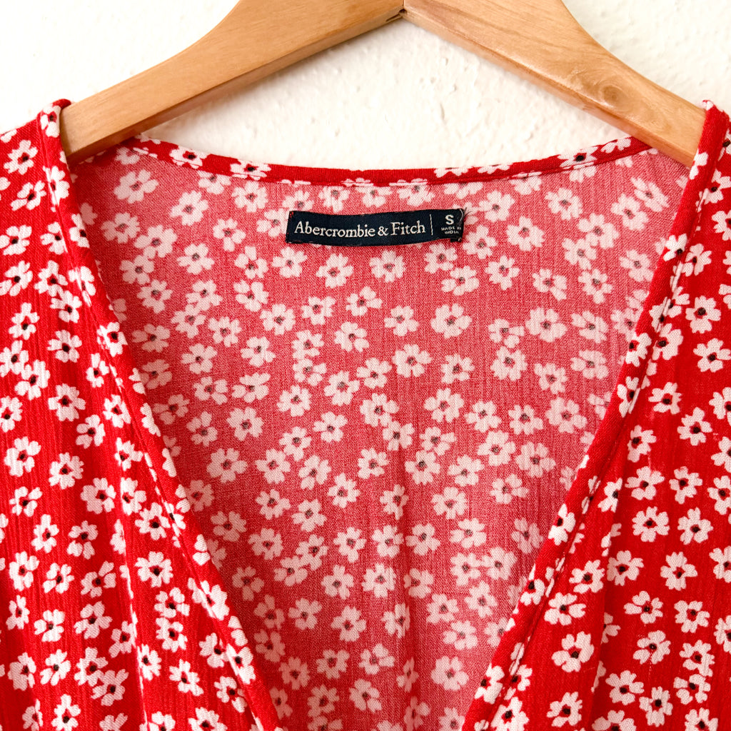 Abercrombie & Fitch Red Floral Maxi Dress | S