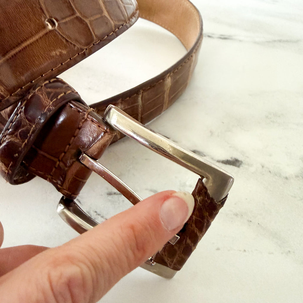 Karoo Classics Tan Genuine Nile Crocodile Belt | 44