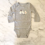 Carter's Grey Halloween Ghosts Long Sleeve Tee Black Ghost Legging Set | 3-6m