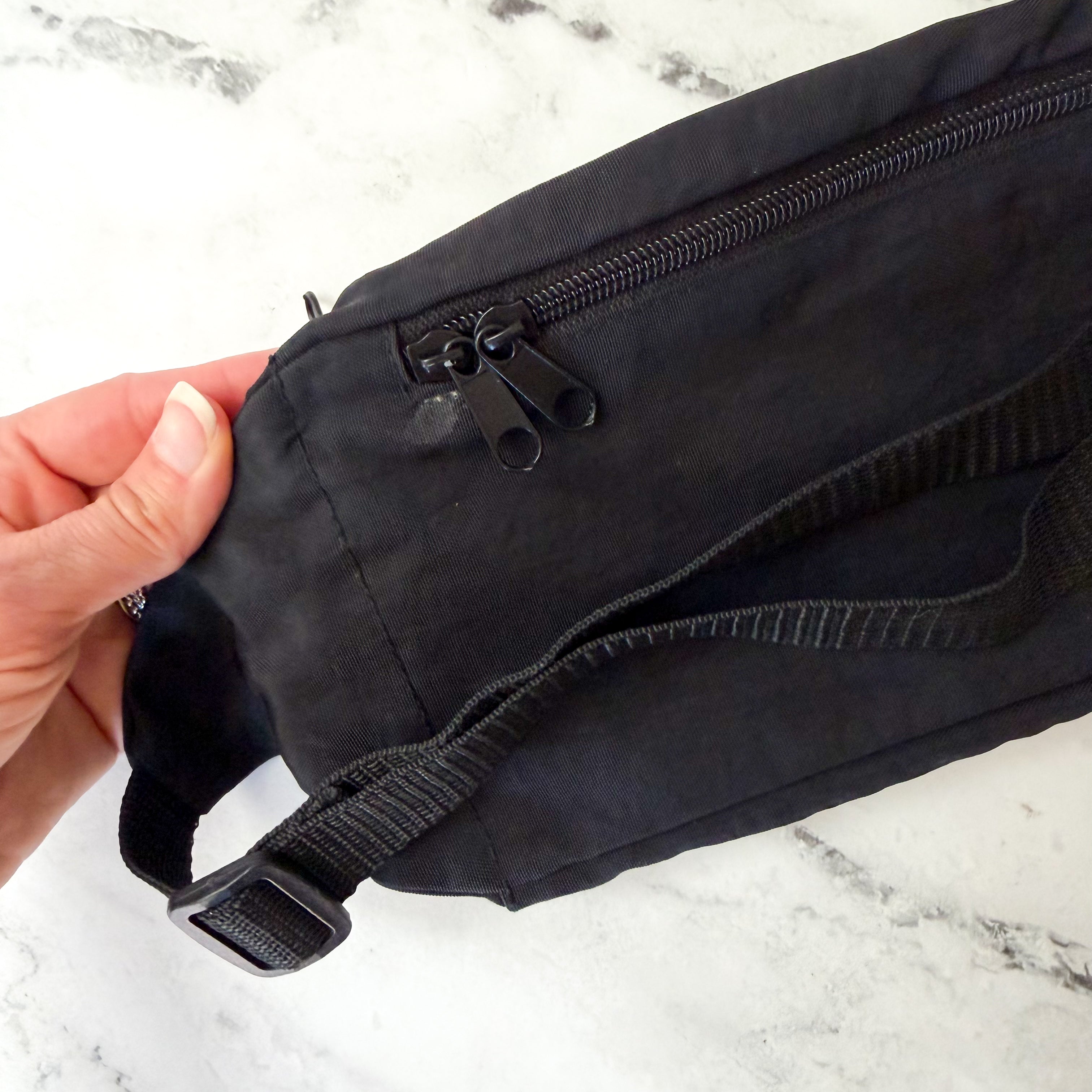 Vintage 90s Walt Disney World Embroidered Fanny Pack | Black Retro Waist Bag
