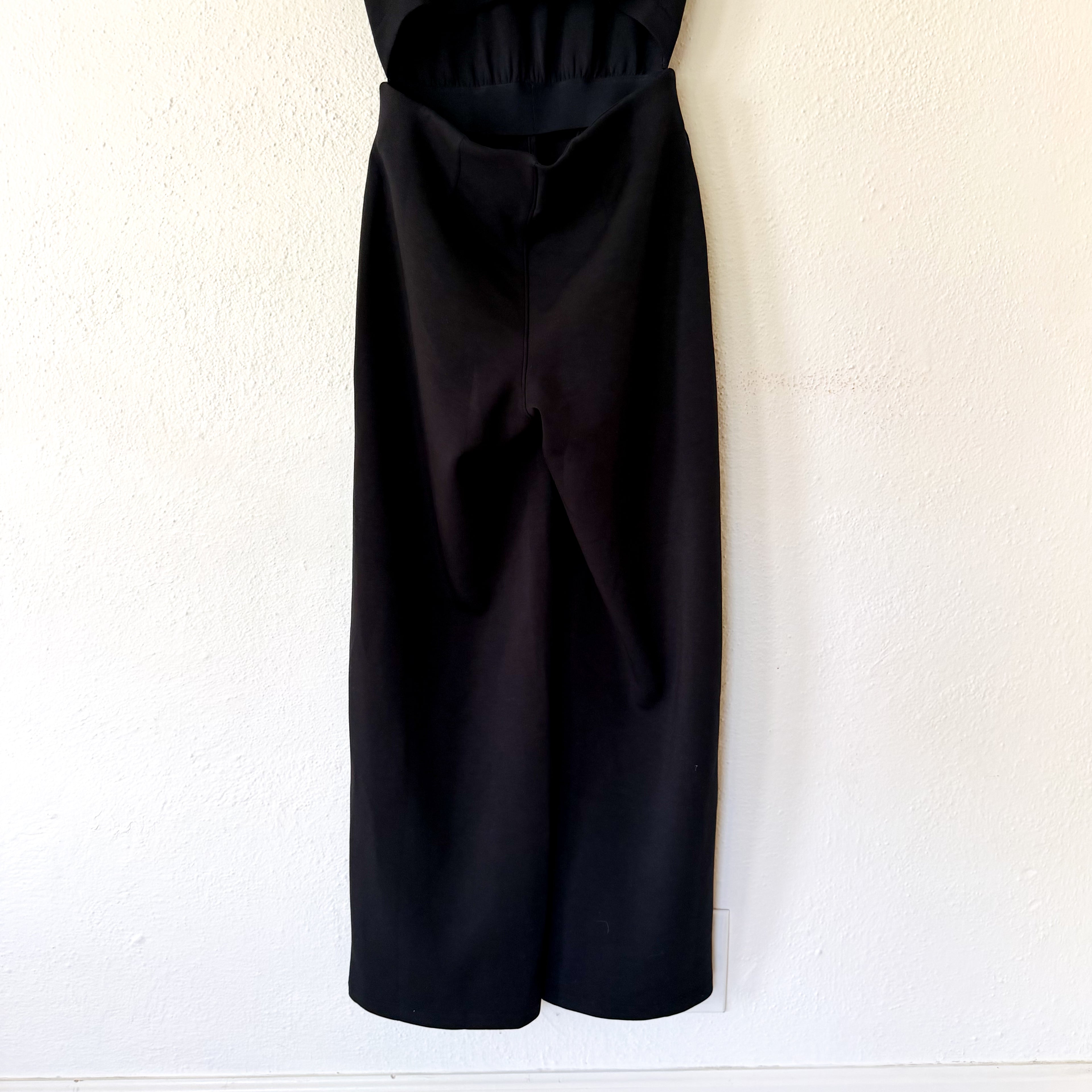Spanx AirEssentials Black Mock Neck Petite Jumpsuit |XSP