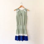 Ramy Brook New York Bambi Sleeveless Greecian Dress in Sage & Navy | XS