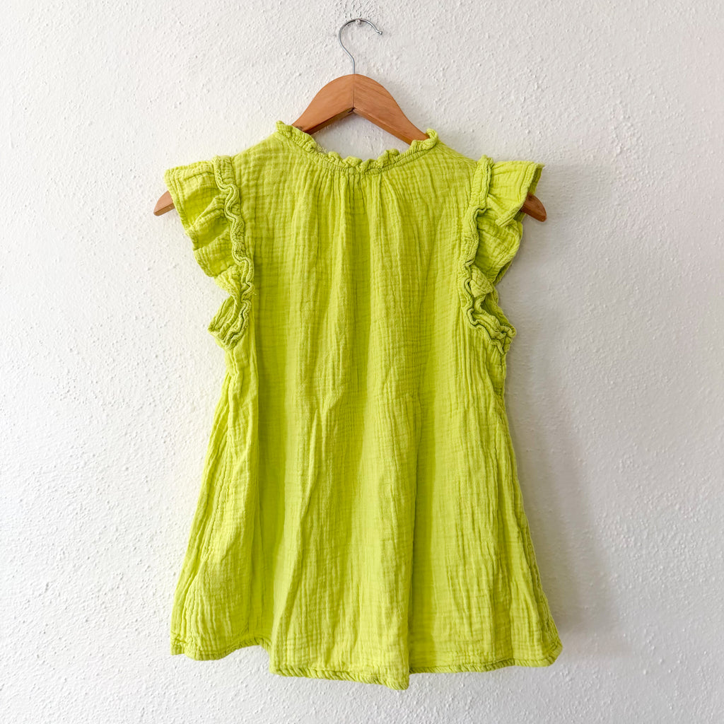 Chelsea & Theodore Neon Green Gauze Top | S