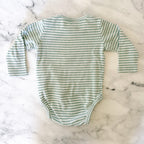 H&M Organic Cotton Dino & Stripe Long Sleeve Bodysuit Bundle | 3-6m