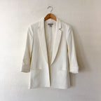 H&M Open Front Crepe Blazer in Cream | 0