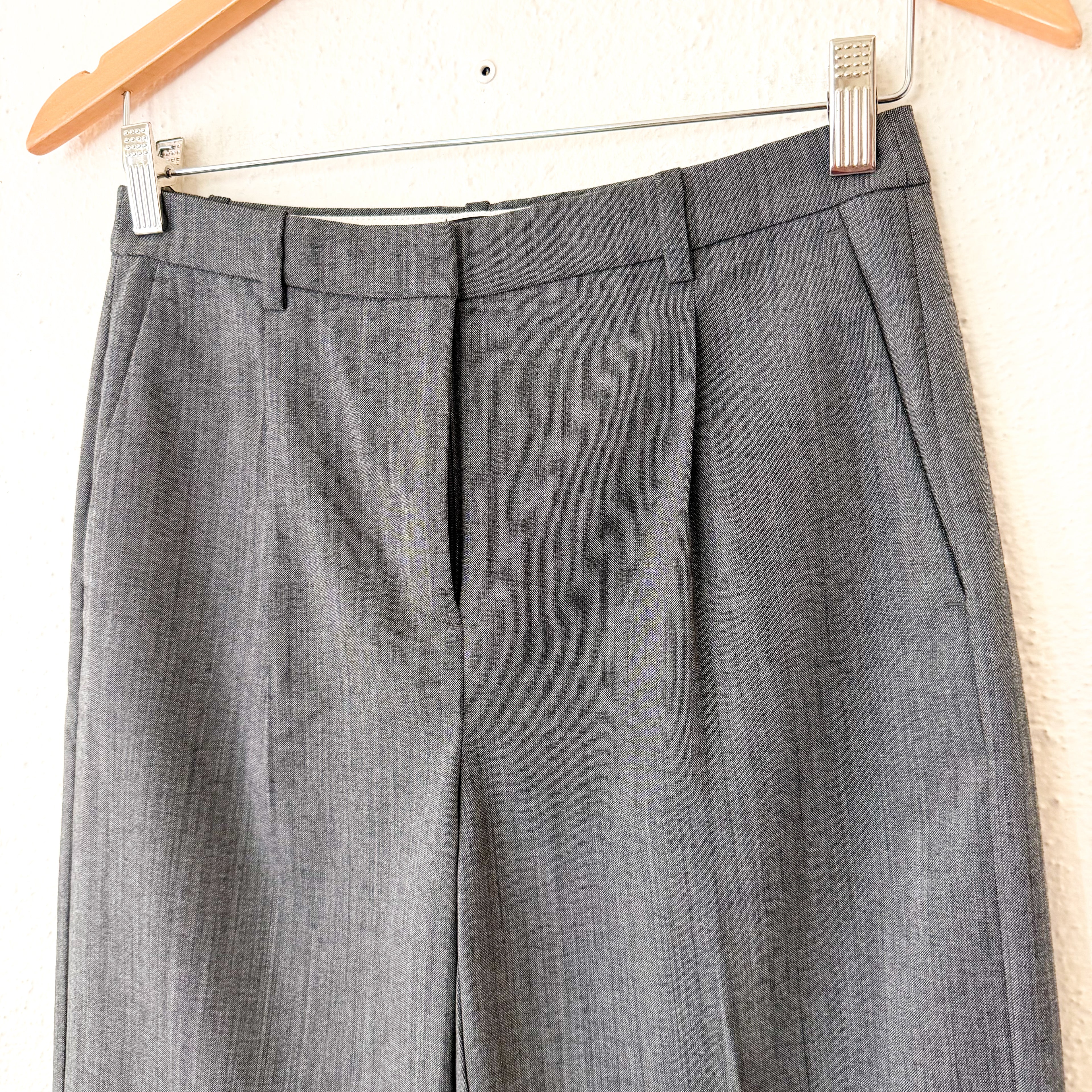 J.Crew Essential Wide-Leg Pant in Grey Italian Studio Wool Blend | 0