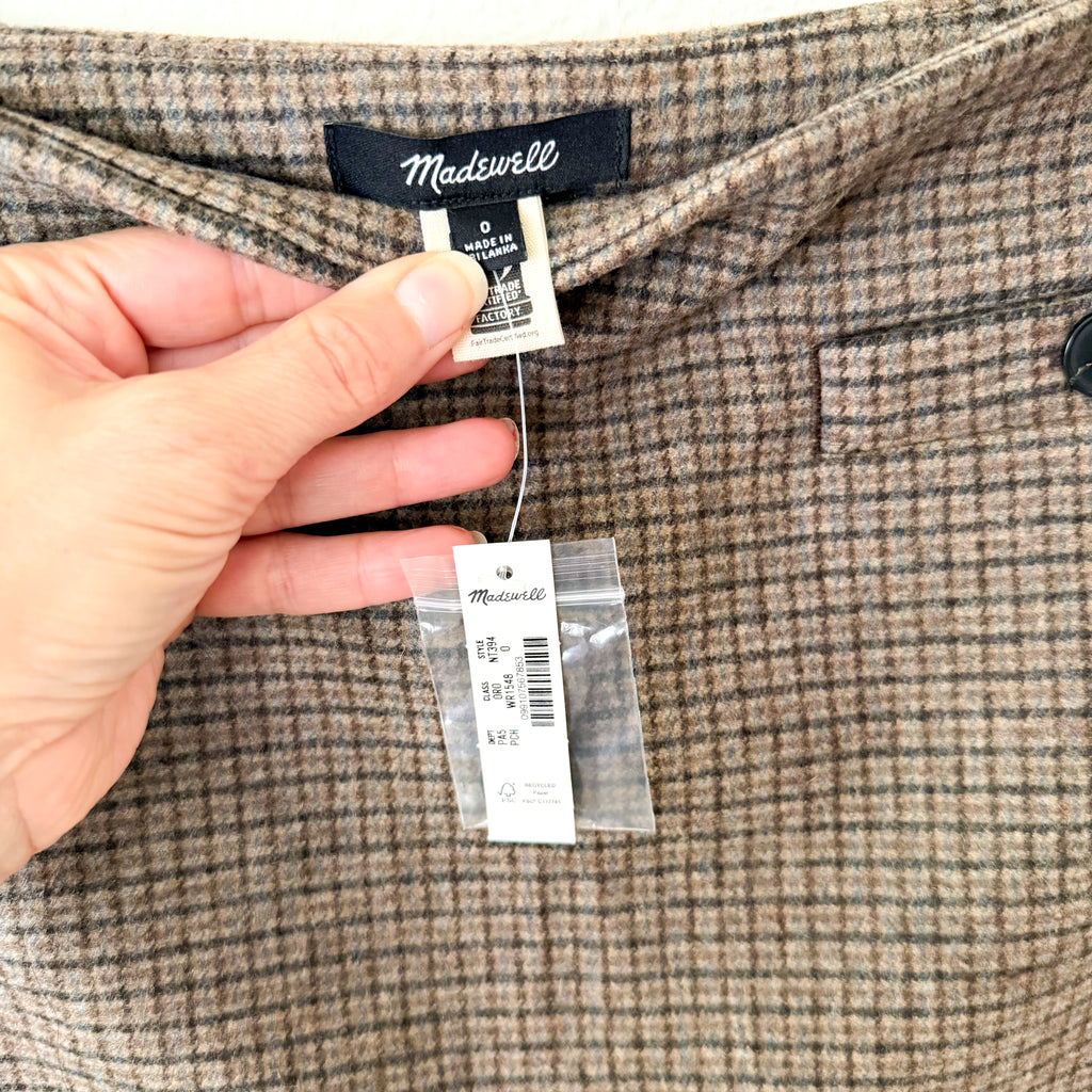 Madewell Italian Wool-Blend Mini Skirt in Parton Check | 0