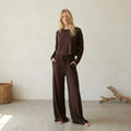 BumpSuit The Cloud Cropped Long Sleeve Tee in Chocolate | M