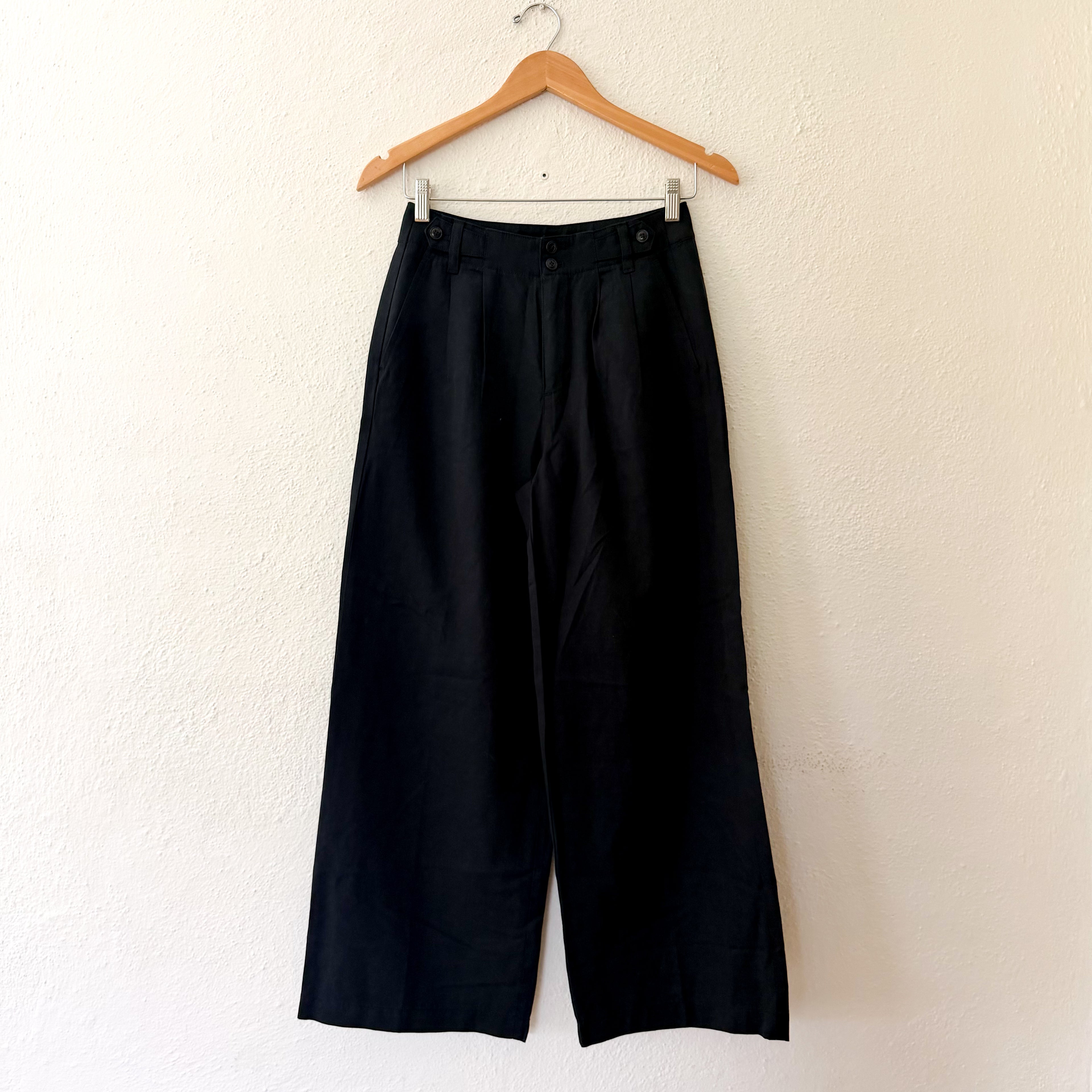 Madewell The Petite Harlow Wide-Leg Pant in Deep Indigo Navy | 0P