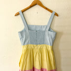 English Factory Pastel Colorblock Tiered Maxi Dress | S