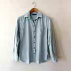 Beaufort & Blake Moreland Flannel Button Down Shirt in Aqua | XS
