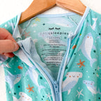 Little Sleepies Ocean Animals Long Sleeve Fold Over Foot Sleeper | 3-6m