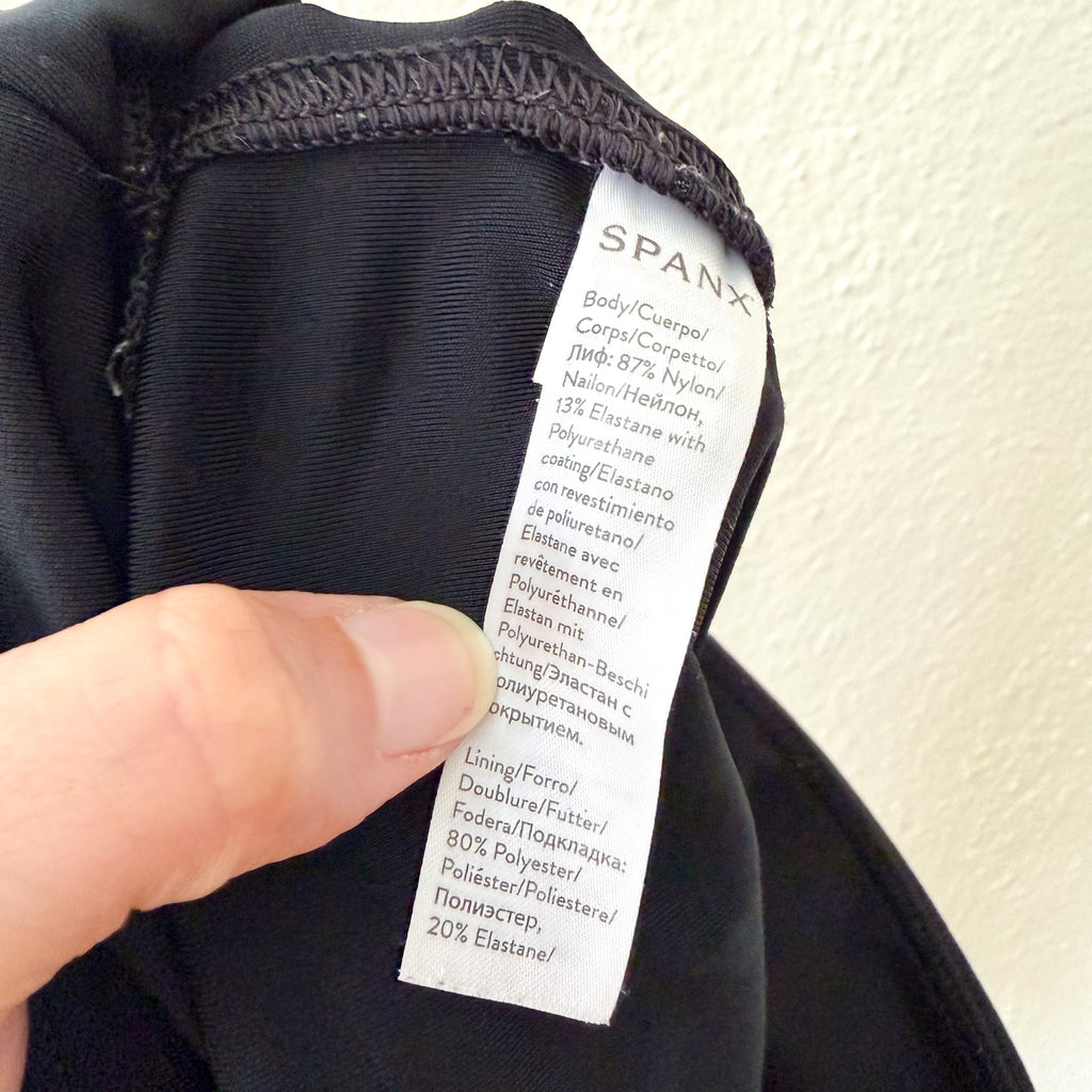 Spanx Black Faux Leather Leggings | XS