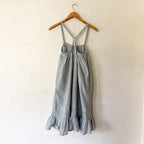 Celandine x Anthropologie Cotton Seersucker French Grey Stripe Summer Mini Dress | XXS