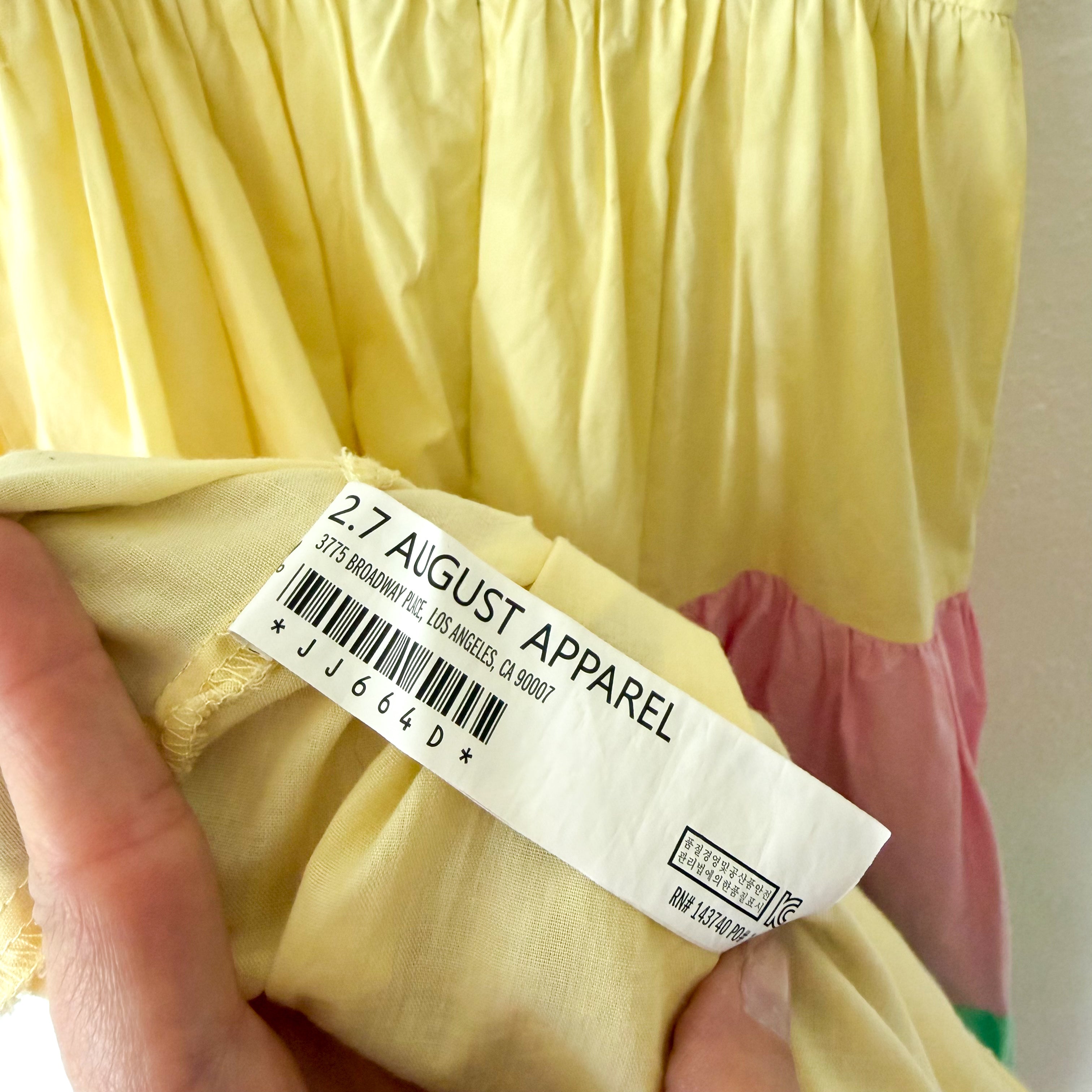 English Factory Pastel Colorblock Tiered Maxi Dress | S
