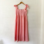 Juliet Dunn London Pink Floral Embroidered Cotton Midi Dress | 1