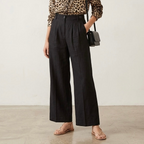 Madewell The Petite Harlow Wide-Leg Pant in Deep Indigo Navy | 0P