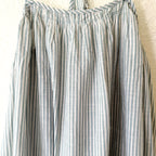Celandine x Anthropologie Cotton Seersucker French Grey Stripe Summer Mini Dress | XXS