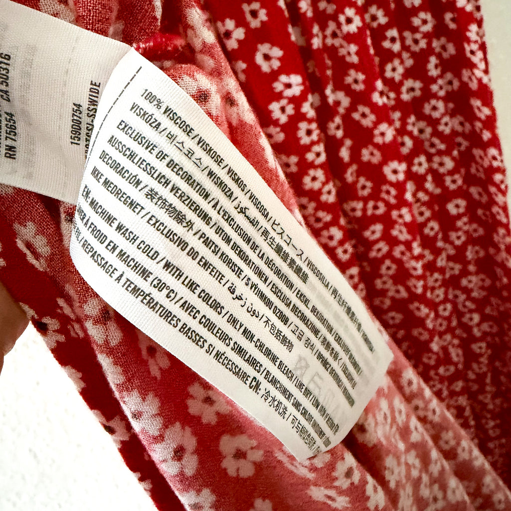 Abercrombie & Fitch Red Floral Maxi Dress | S