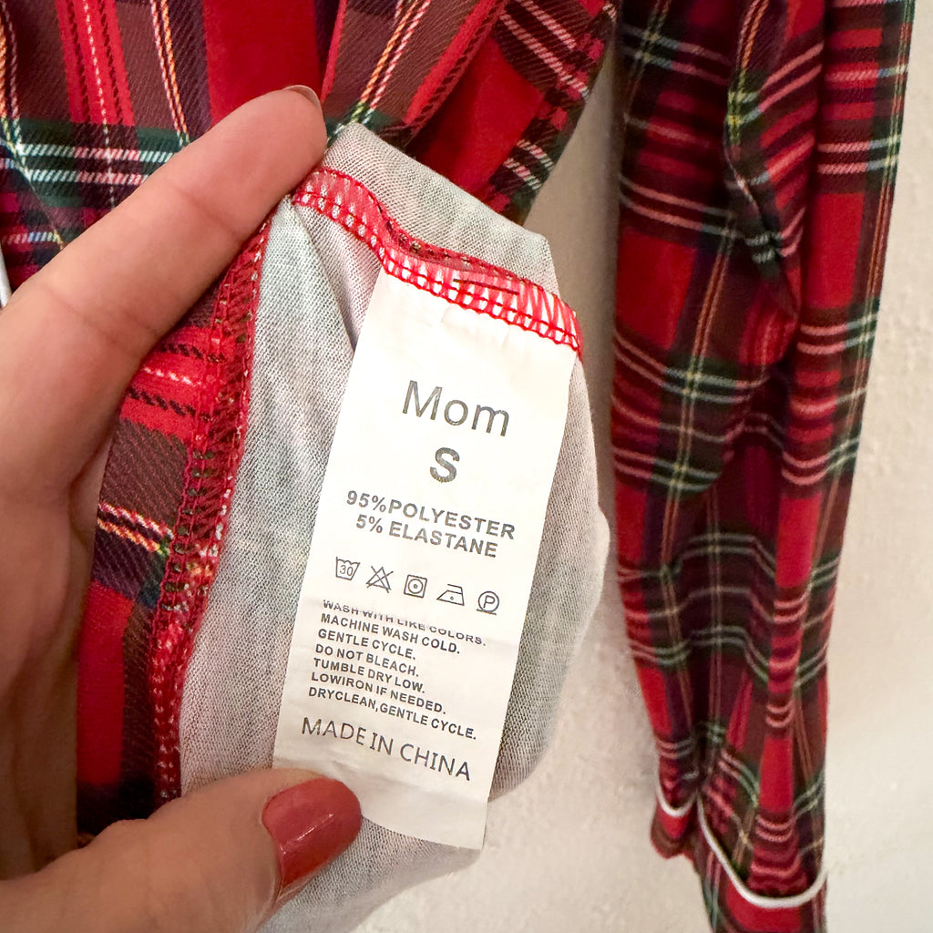 Classic Women's Red Holiday Plaid Pajama Set | S