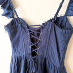 ASTR The Label Wedelia Bustier Midi Dress in Navy Blue | S