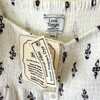 Love, Tomas Emerson Fry Linen Blend Boho Half Sleeve Block Print Maxi Dress | XS