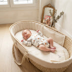 H&M Organic Cotton Cream Bear Forest Long Sleeve Bodysuit | 3-6m