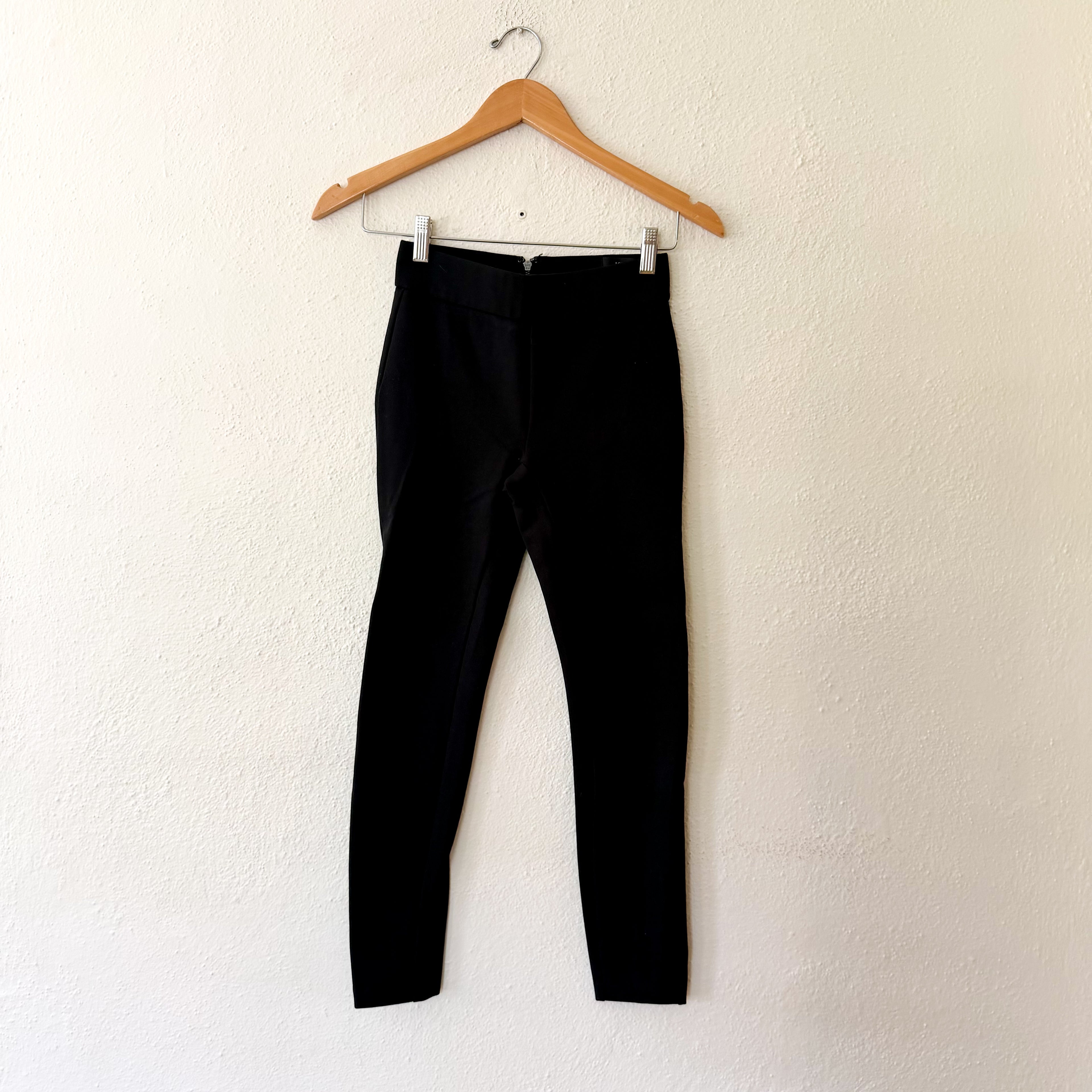 J.Crew Petite "Any Day" Skinny Pixie Pant in Black Stretch Ponte | XXSP