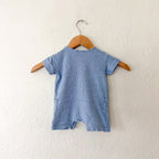 H&M Adorables Powder Blue Button Down Short Sleeve Romper, sz NB