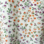 Elodie Cream Floral 3/4 Puff Sleeve Blouse | XS