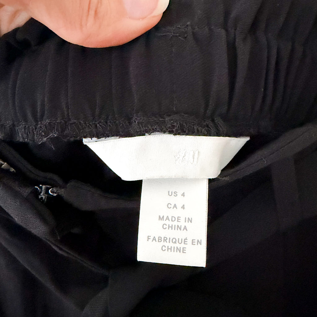 H&M Black Belted Suiting 3" Shorts | 4