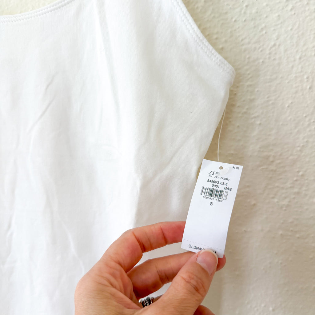 Old Navy Maternity First-Layer Nursing Clip Down Cami Top in Bright White, sz Small