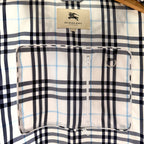 Burberry London Light Blue Plaid Packable Poncho Raincoat | OS