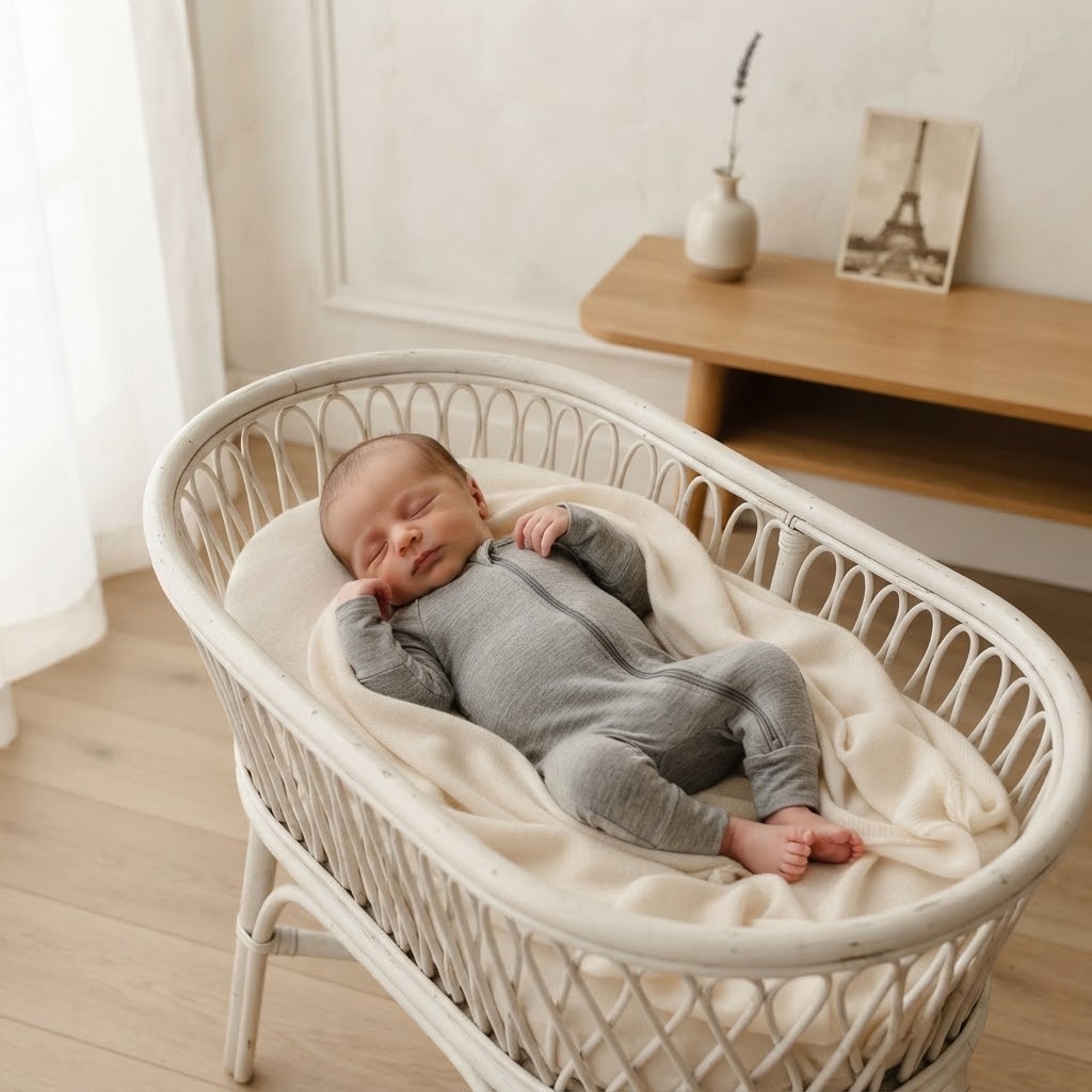 Little Sleepies Solid Grey 2-Way Zipper Fold Over Foot Sleeper | 3-6m