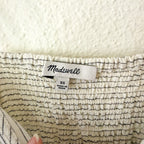 Madewell Striped Linen Empire-Waist Midi Dress in Lighthouse | XS