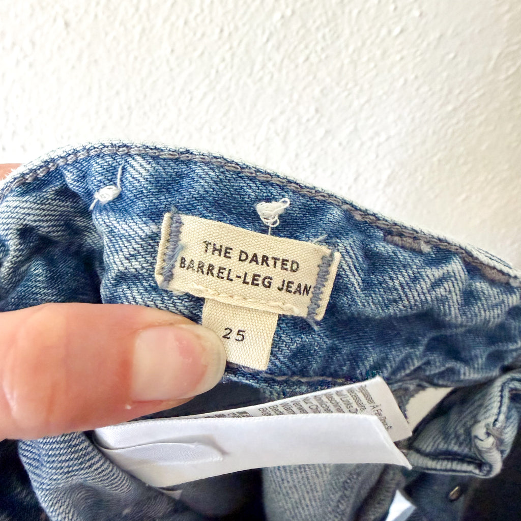 Madewell The Darted Barrel-Leg Utility Jeans in Riverbend Wash | 25
