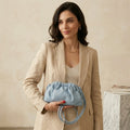 Mansur Gavriel Mini Cloud Clutch 100% Italian Lambskin Leather Purse | Cornflower Blue