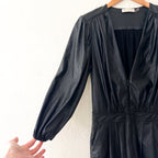 Ramy Brook New York Ines Faux Leather Zipper Front Long Sleeve Romper | 0
