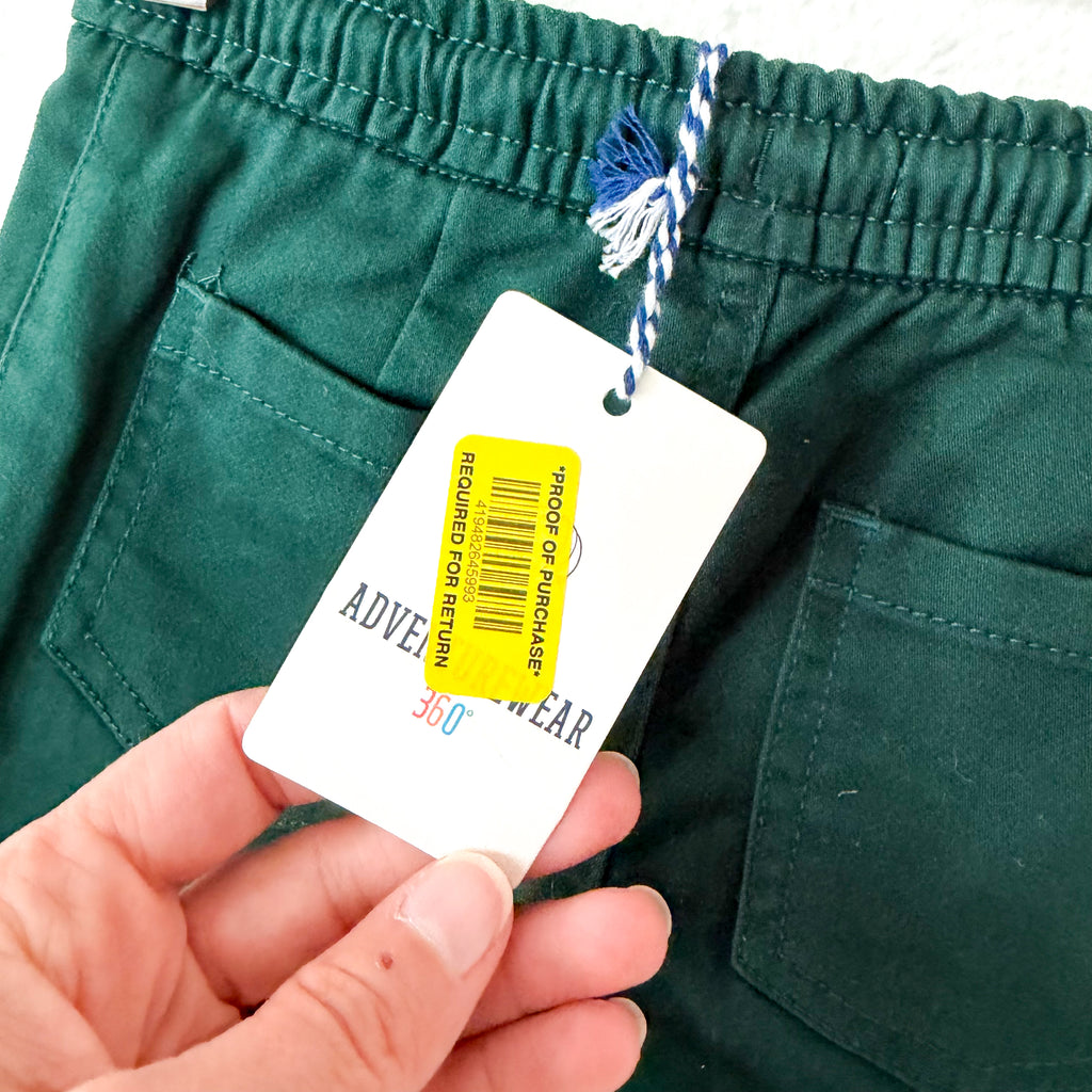 Adventurewear 360 Boys Emerald Green Drawstring Chino Pants | 2T