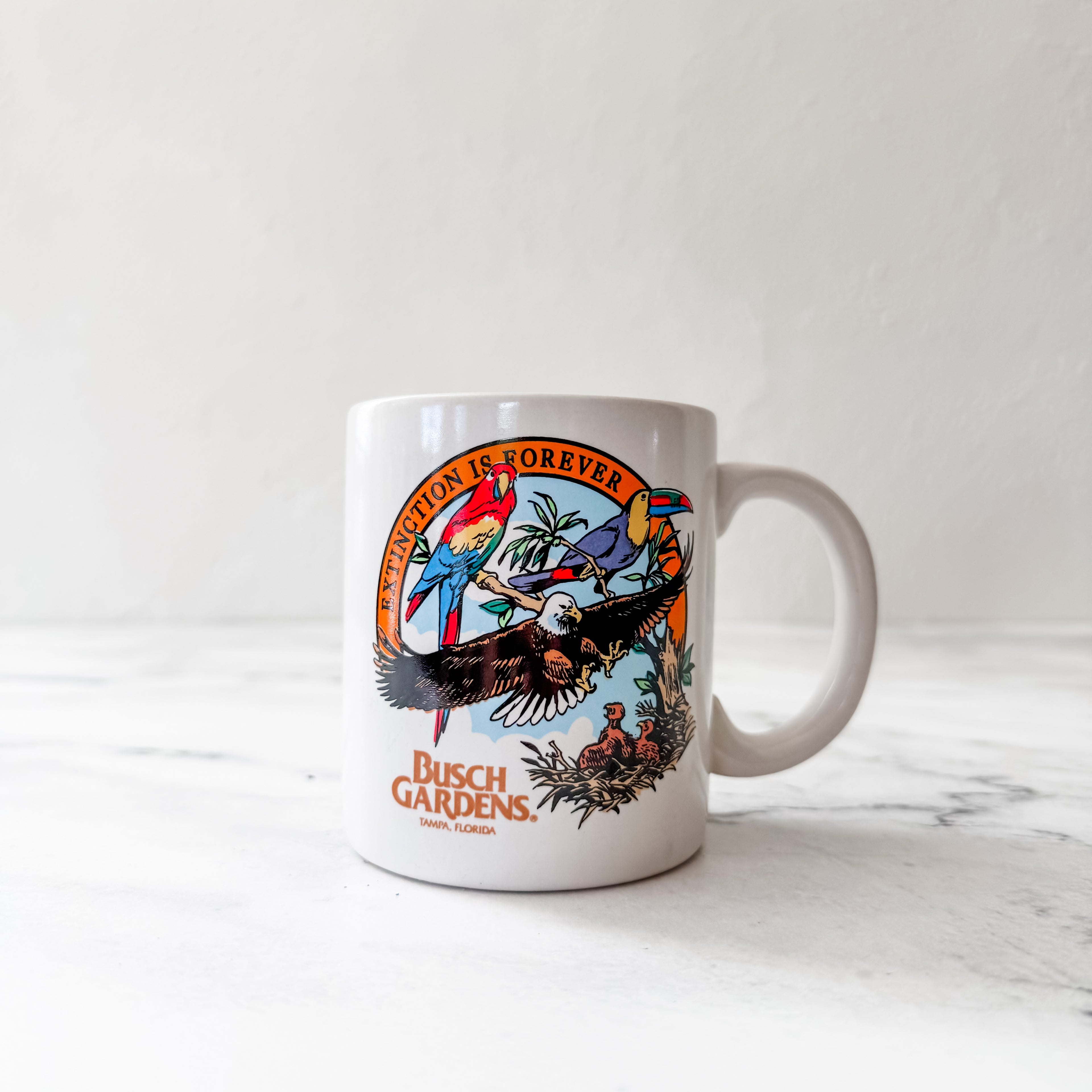 Vintage 1990s Busch Gardens Tampa Florida Coffee Mug