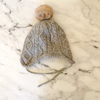 H&M Toddler Grey Cable Knit Pom Pom Beanie with Ear Flaps + Ties