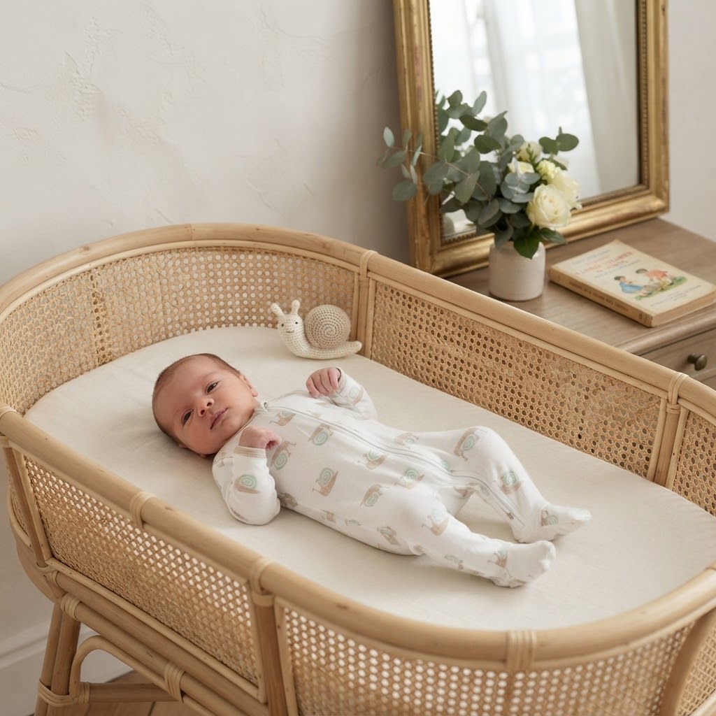 Cloud Island Cream Snails Long Sleeve 2-Way Zipper Footed Sleeper | 0-3m