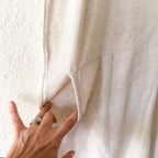 Treasure & Bond Natural Cream Textured Linen Blend Relaxed Jumpsuit | XS