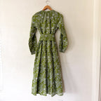 ME+EM Bespoke Contrast Green Broderie Long Sleeve Midi Dress | 0