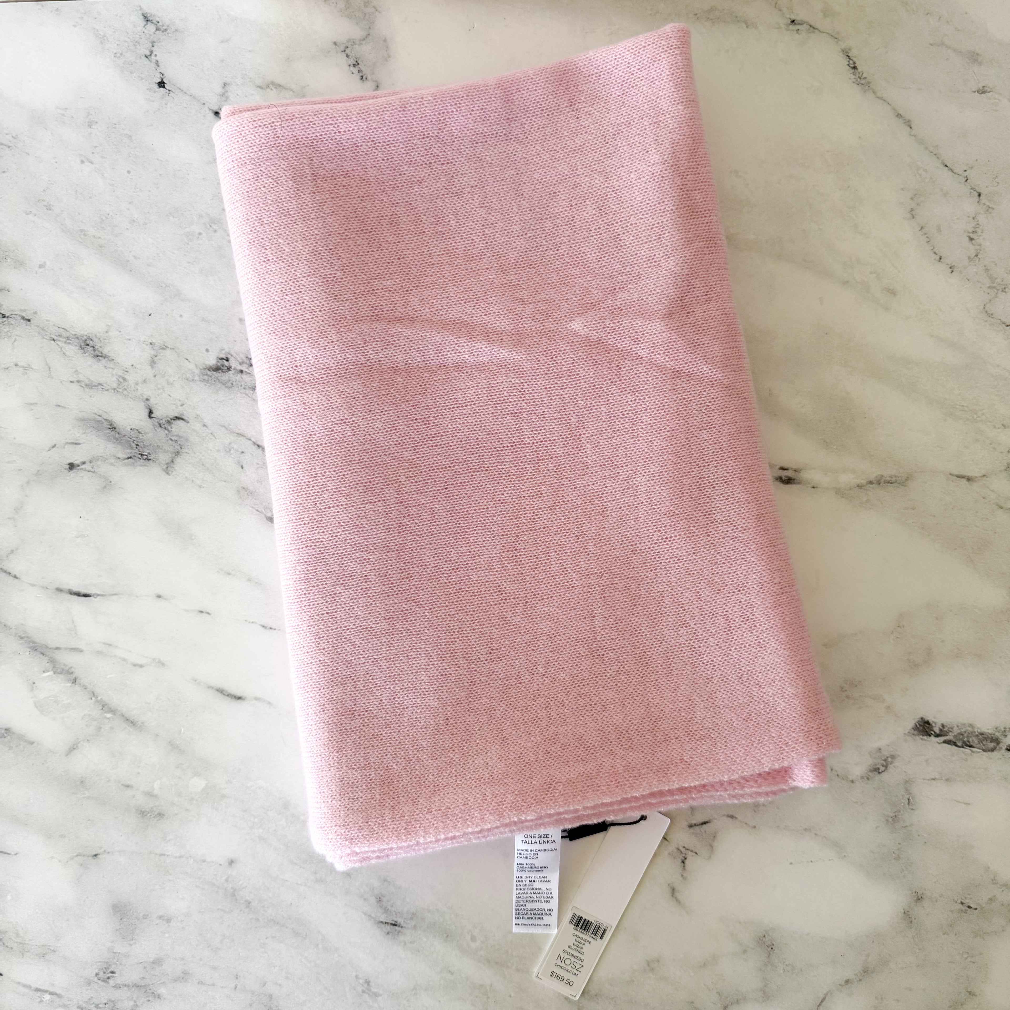 Chico's Cashmere Wrap in Blushed Pink